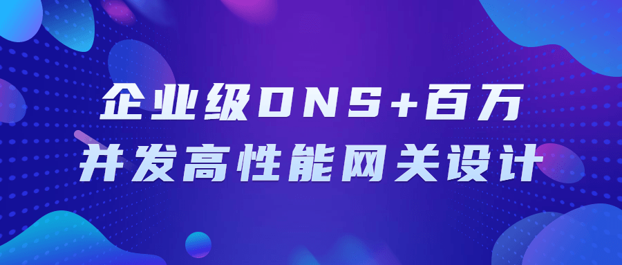 企业级DNS+百万并发高性能网关设计-QQ沐编程